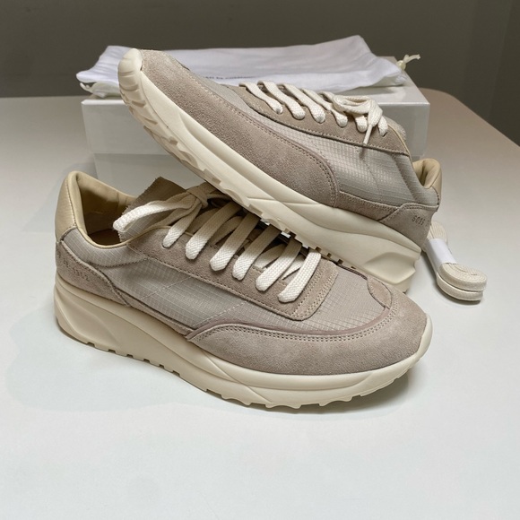 Woman by Common Projects Track 80 Sneaker in Tan Suede/Ripstop sz 38 New in Box - Picture 9 of 9